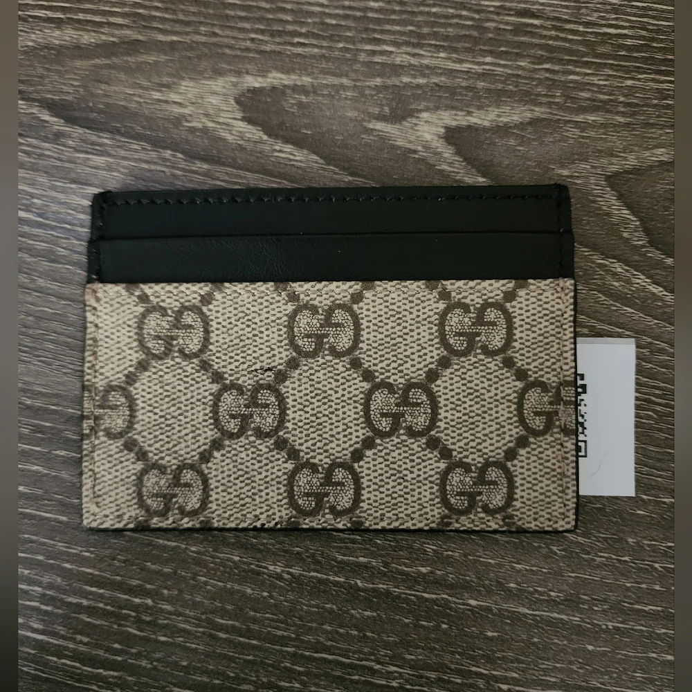 GUCCI GG Card Holder Supreme Beige/Black COA included NWOT - Picture 3 of 10